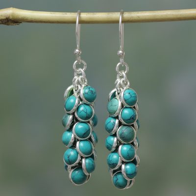 Sterling silver cluster earrings, Temptress