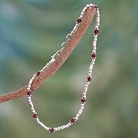 Garnet anklet,
