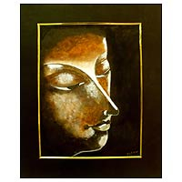 'Serenity I' - Expressionist Buddha Painting