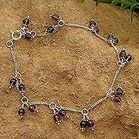 Garnet anklet,