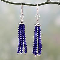 Lapis lazuli waterfall earrings,