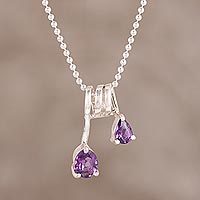 Amethyst pendant necklace,