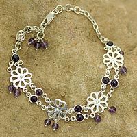 Amethyst anklet,