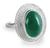 Sterling silver cocktail ring, 'Orissa Forest' - India Jewelry Sterling Silver with Green Onyx Ring (image 2a) thumbail
