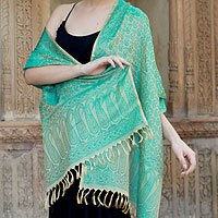 Banarasi silk shawl,