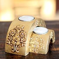 Resin candleholders,