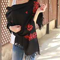 Wool shawl Scarlet Seduction India