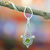 Peridot pendant necklace, 'Chennai Promise' - Sterling Silver and Peridot Necklace Modern Indian Jewelry  thumbail