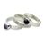 Amethyst stacking rings, 'Mystical Muse' (set of 3) - Amethyst with Sterling Silver 3 Stacking Rings from India (image 2a) thumbail