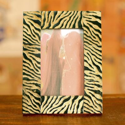 Horn photo frame, Tiger (4x6)