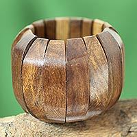 Wood stretch bracelet,