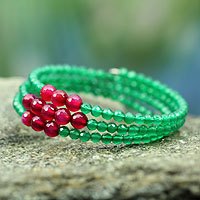 Chalcedony wrap bracelet,