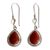 Sterling silver dangle heart earrings, 'Love Symbol' - Handmade Silver and Onyx Dangle Earrings (image 2a) thumbail