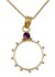 Gold vermeil amethyst pendant necklace, 'Morning Hope' - Gold Vermeil and Amethyst Necklace Modern Jewelry (image 2a) thumbail