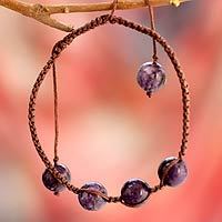 Charoite Shambhala-style bracelet,