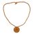 Wood flower necklace, 'Chrysanthemum Star' - Hand Carved Floral Wood Necklace from India (image 2b) thumbail
