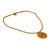 Wood flower necklace, 'Chrysanthemum Star' - Hand Carved Floral Wood Necklace from India (image 2c) thumbail