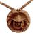 Wood flower necklace, 'Rose Heart' - Wood flower necklace (image 2a) thumbail