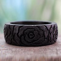 Wood bangle bracelet,
