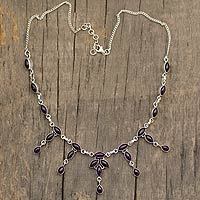 Amethyst waterfall necklace,
