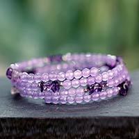 Amethyst wrap bracelet,
