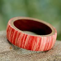 Bone and wood bangle bracelet,