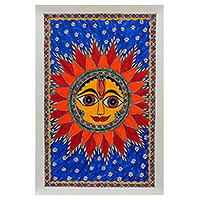 Madhubani painting Royal Sun India