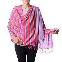 Wool shawl Rainbow Confetti India