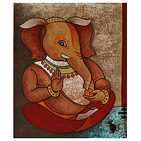 'Auspicious Ganapati II' - Spiritual Ganesha Painting