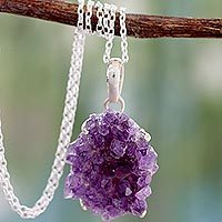 Amethyst pendant necklace,