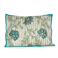 Applique cushion cover Summer Garden India