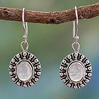 Moonstone dangle earrings,