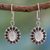Moonstone dangle earrings, 'Mughal Aura' - Moonstone dangle earrings thumbail
