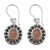 Peach moonstone dangle earrings, 'Mughal Aura' - Unique Sterling Silver and Moonstone Dangle Earrings (image 2a) thumbail