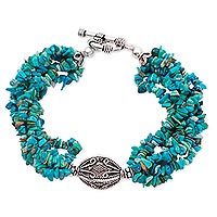 Turquoise torsade bracelet,