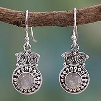 Moonstone dangle earrings,
