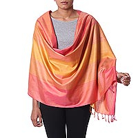 Silk shawl Radiant India