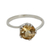 Citrine solitaire ring, 'Delhi Crown' - Handcrafted Sterling Silver Solitaire Citrine Ring (image 2a) thumbail