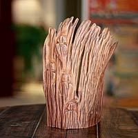 Reclaimed wood sculpture Morning Chill India