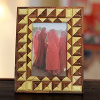 Indian elm wood photo frame,