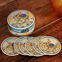 Papier mache coasters,