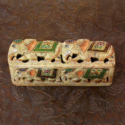 Soapstone box, The Kings Elephants