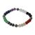 Multi-gemstone chakra stretch bracelet, 'Colorful Mantra' - Handmade Beaded Gemstone Chakra Bracelet from India (image 2b) thumbail