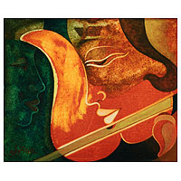 'Music Meditation' - Musical Couple in Harmony Painting