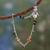 Multi-gemstone chakra anklet, 'Balance Within' - Multi Gemstone Sterling Silver Anklet Chakra Jewelry thumbail