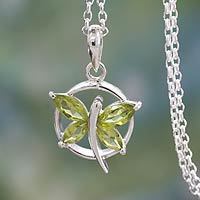 Peridot pendant necklace,