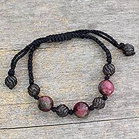 Agate Shambhala-style bracelet,