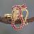 Gold vermeil ruby cocktail ring, 'Ganesha's Om' - Ruby and Gold Vermeil Ring thumbail