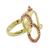Gold vermeil ruby cocktail ring, 'Ganesha's Om' - Ruby and Gold Vermeil Ring (image 2b) thumbail