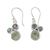 Prasiolite and amethyst dangle earrings, 'Glamorous Trio' - Prasiolite Amethyst and Blue Topaz Earrings (image 2a) thumbail